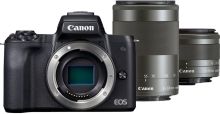 Canon EOS M50 mark II + EF-M 15-45mm f/3.5-6.3 IS STM + EF-M 55-200mm f/4.5-6.3 IS STM (czarny)