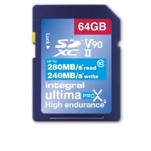 INTEGRAL ULTIMAPRO X2 SDHC/XC 280/240MB UHS-II V90 64GB