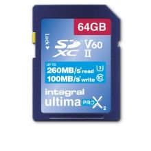 INTEGRAL ULTIMAPRO X2 SDXC 260/100MB UHS-II V60 64GB